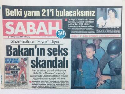 Sabah Gazetesi 19 Temmuz 1985 - Bakanın Seks Skandalı GZ42799 - 1