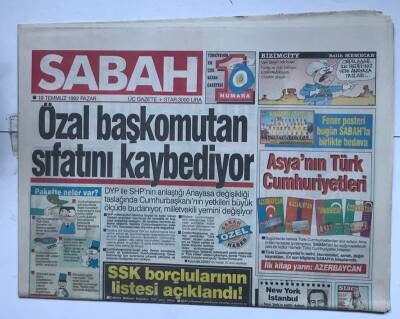 Sabah Gazetesi 19 Temmuz 1992 - Linçten Zor Kurtuldu GZ8536 - 1
