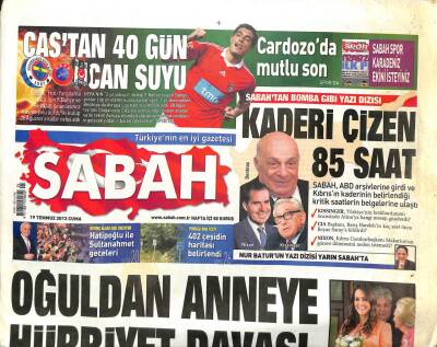 Sabah Gazetesi 19 Temmuz 2013 - Dünyanın En Güzel Modacısı Siham El Habti - Fındığa DNA Testi , 402 Çeşidin Haritası Belirlendi GZ98469 - 1