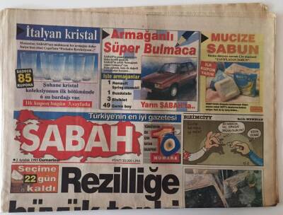 Sabah Gazetesi 2 Aralık 1995 - Seçimin İptali İçin Meclisi Toplantıya Çağıran Küskünlere Büyük Tepki GZ18529 - 1