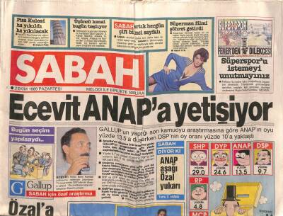 Sabah Gazetesi 2 Ekim 1989 - Hüner Coşkuner Patroniçe Oldu GZ87630 - 1