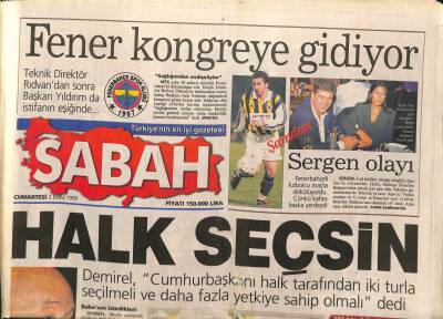 Sabah Gazetesi 2 Ekim 1999 - Ecevit Çifti , Gezinin Son Günü Baş Başa Romantik Bir Akşam Yemeği Yedi GZ96664 - 1