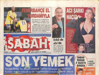 Sabah Gazetesi 2 Ekim 2005 - Sibel Canın Boşanmanın Eşiğine Gelmesinde Bu Borçların Payı Olduğu İddia Ediliyor GZ96793 - 1