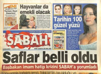 Sabah Gazetesi 2 Haziran 2004 - Eylemciye Resmi Gazeteden Adres Saflar Belli Oldu GZ97251 - 1