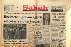 Sabah Gazetesi 2 Kasım 1966 - Hezimete Uğrayan CHPli Solcular Salonu Terketti GZ64275 - 2