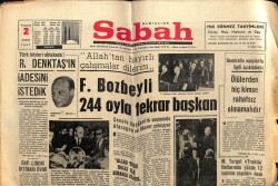 Sabah Gazetesi 2 Kasım 1967 - Rauf Denktaşın İadesini İstedik GZ64018 - 2