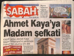 Sabah Gazetesi 2 Kasım 1999 - Kaçak Şarkıcı Ahmet Kaya, Fransa'da Oturma İzni Aldı - Yalçın Özbey'i Almanya'dan İstedik GZ158115 - Gökçekoleksiyon