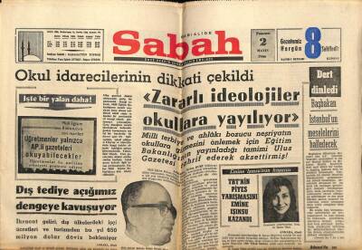Sabah Gazetesi 2 Mayıs 1966 - Zararlı İdeolojiler Okullara Yayılıyor GZ63948 - 1