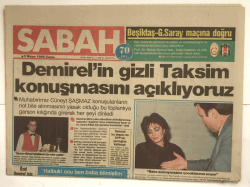 Sabah Gazetesi 2 Mayıs 1986 - Demirelin Gizli Taksim Konuşmasını Açıklıyoruz GZ5194 - 2