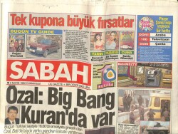 Sabah Gazetesi 2 Mayıs 1992 - Özal Big Bang Kuranda Var GZ62077 - 1