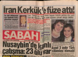 Sabah Gazetesi 2 Nisan 1988 - İran Kerküke Füze Attı ! GZ62891 - 1