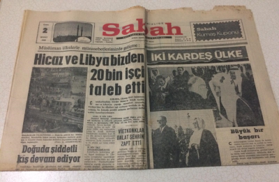 Sabah Gazetesi 2 Şubat 1968 - İki Kardeş Ülke - GZ15460 - 2