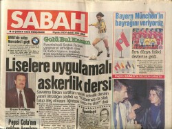 Sabah Gazetesi 2 Şubat 1989 - Liselere Uygulamalı Askerlik Dersi GZ61555 - 1