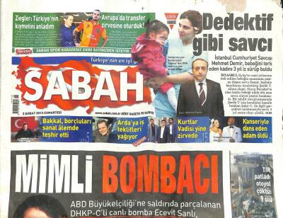 Sabah Gazetesi 2 Şubat 2013 - Santralistanbul , Bağış Tabloları Satışa Çıkardı ! - Kurtlar Vadisi Yine Zirvede GZ98418 - 1