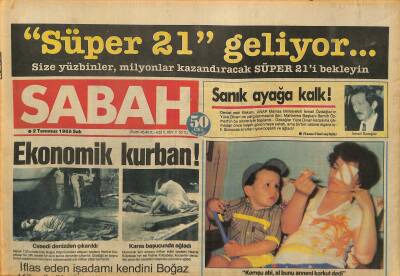 Sabah Gazetesi 2 Temmuz 1985 - İbrahim Tatlısese Aşık Olan Kız Islahevine Gönderildi ! GZ126157 - 1