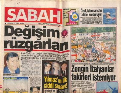 Sabah Gazetesi 2 Temmuz 1991 - Ahmet Özhanın Öldüren Bedduası GZ83311 - 1