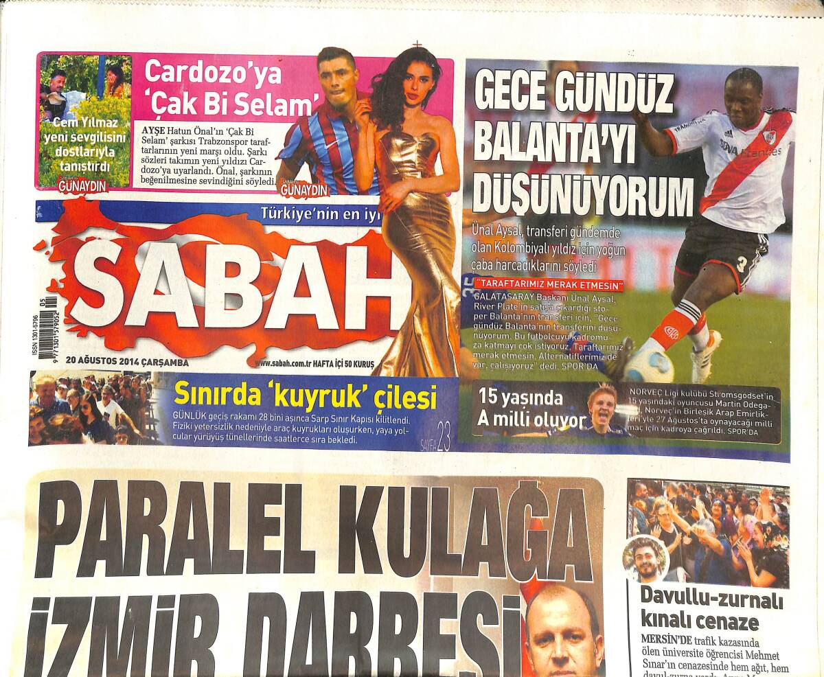 Sabah Gazetesi 20 Ağustos 2014 - 15 Yaşında A Milli Oluyor: Martin Odegard - Houston Semalarında Uçan Daire Heyecanı GZ137008 - 1
