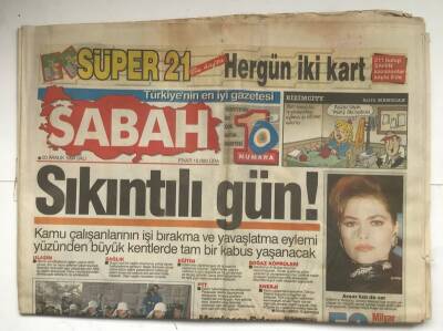 Sabah Gazetesi 20 Aralık 1994 - Moskovada Çeçen Korkusu GZ5998 - 1
