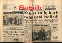 Sabah Gazetesi 20 Eylül 1966 - Kıbrısta İç Harb Tehlikesi Belirdi GZ64139 - 1