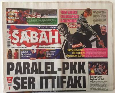 Sabah Gazetesi 20 Eylül 2014 - Paralel - Pkk Şer İttifakı GZ26947 - 1