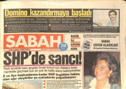 Sabah Gazetesi 20 Haziran 1986 - Cengiz Kurtoğlu Unutulan Kaset Afişi - Özal İki De Turist Transfer Etti GZ2377 - 1
