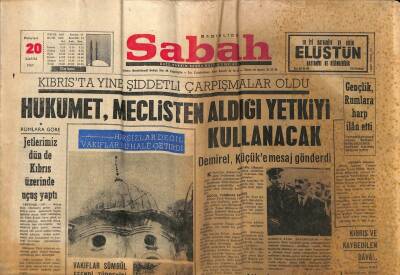 Sabah Gazetesi 20 Kasım 1967 - İki Rum Yunanistana 150 Milyon Türk Lirası Kaçırdı GZ80747 - 1