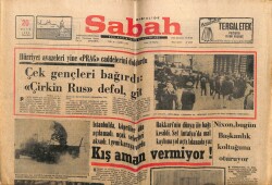 Sabah Gazetesi 20 Ocak 1969 - Nixon Bugün Başkanlık Koltuğuna Oturuyor GZ63897 - 2
