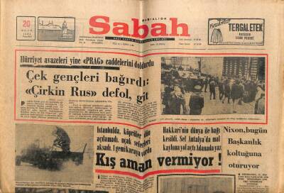 Sabah Gazetesi 20 Ocak 1969 - Nixon Bugün Başkanlık Koltuğuna Oturuyor GZ63897 - 1