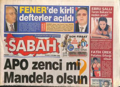 Sabah Gazetesi 20 Şubat 2000 - Şener Şene Özel Sıra Gecesi - Ebru Şallı Tarım Bakanını Neden Aradı ? GZ93632 - 1