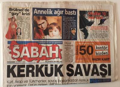 Sabah Gazetesi 20 Şubat 2003 - Kerkükte Geri Sayım Başladı GZ13047 - 1