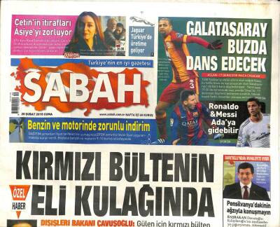 Sabah Gazetesi 20 Şubat 2015 - Jaguar Türkiyede Üretime Geliyor - Çin Ve Uzakdoğu Keçi Yılına Girdi GZ98408 - 1