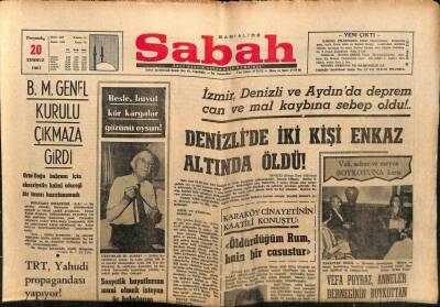 Sabah Gazetesi 20 Temmuz 1967 - Basri,Fenerbahçe Antrenörü Oldu GZ64155 - 2