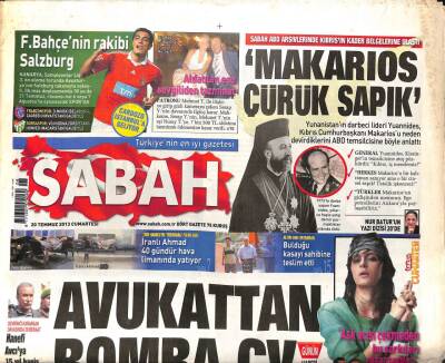 Sabah Gazetesi 20 Temmuz 2013 - Kaliforniyada Yangınlar 6 Bin Kişiyi Tahliye Ettirdi - İranlı Ahmad 40 Gündür Hava Limanında Yatıyor GZ98377 - 1