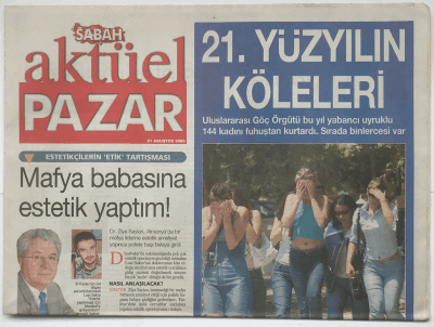 Sabah Gazetesi 21 Ağustos 2005 Aktüel Pazar Eki - 21. Yüzyılın Köleleri GZ3638 - 1