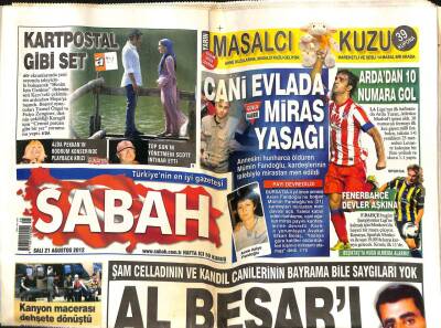 Sabah Gazetesi 21 Ağustos 2012 - Ajda Pekkanın Bodrum Konserinde Playback Krizi - İddia Mahir Esad Moskovada Öldü GZ98396 - 1