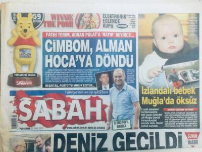 Sabah Gazetesi 21 Ekim 2010 - Fatih Terim Adnan Polata Hayır Deyince Cimbom Alman Hocaya Döndü GZ40677 - 1