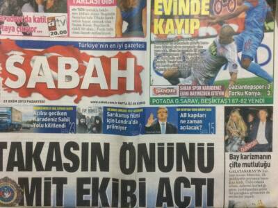 Sabah Gazetesi 21 Ekim 2013 - Takasın Önünü Mit Ekibi Açtı GZ29242 - 1