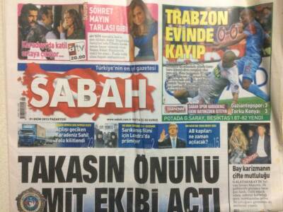 Sabah Gazetesi 21 Ekim 2013 - Trabzon Spor Evinde Kayıp GZ29243 - 1
