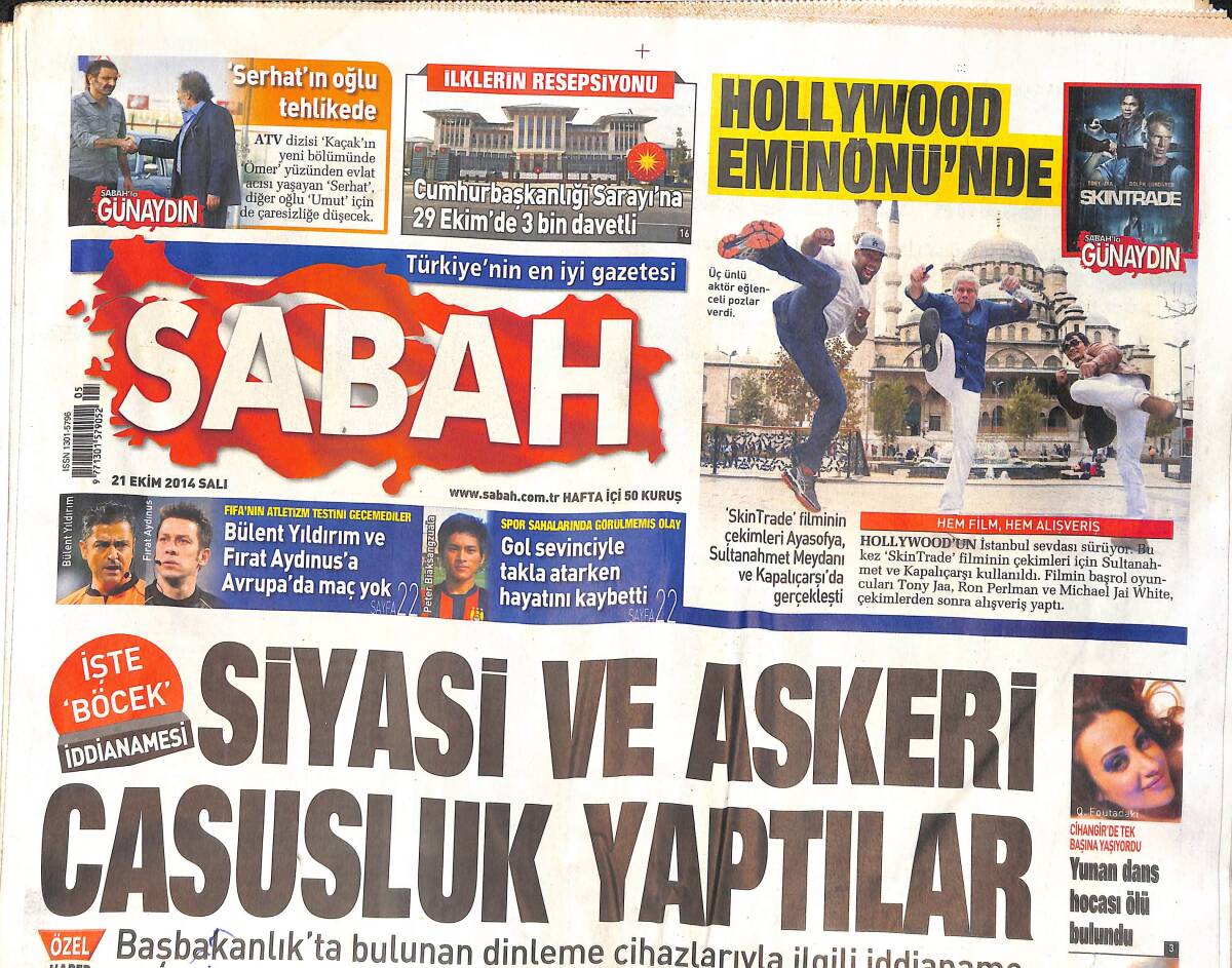 Sabah Gazetesi 21 Ekim 2014 - Hollywood Eminönü'de - Kürtlere Karşı Kürtler GZ135529 - 1