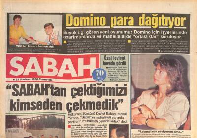 Sabah Gazetesi 21 Haziran 1986 - Adnan Kahveci Patronlara Çok Fena Kızdı - Peruda Mahkum Katliamı - 300 Ölü GZ127064 - 1