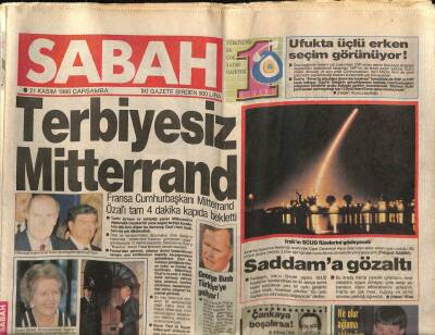 Sabah Gazetesi 21 Kasım 1990 - George Bush Türkiyeye Geliyor ! GZ81476 - 1