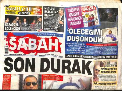 Sabah Gazetesi 21 Kasım 2012 - By-Pass Ameliyatı Geçiren Müslüm Baba Biraz Daha İyi GZ98877 - 1