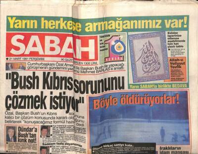 Sabah Gazetesi 21 Mart 1991 - Doğum Günü Hediyesi GZ55919 - 1