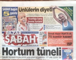 Sabah Gazetesi 21 Mart 2004 - Hortum Tüneli GZ1730 - 1