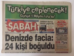 Sabah Gazetesi 21 Mayıs 2000 - Denizde Facia 24 Kişi Boğuldu GZ11095 - 1