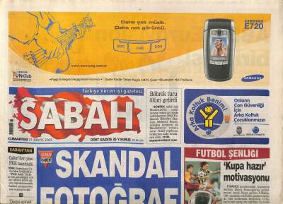 Sabah Gazetesi 21 Mayıs 2005 - ABD Yönetimi , 24 Yıl Boyunca Irakı Yöneten Saddamın Beyaz Külotlu Fotoğrafını Yayınladı GZ93668 - 1