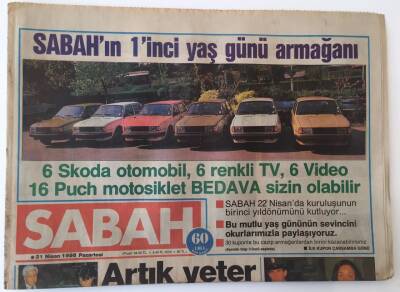 Sabah Gazetesi 21 Nisan 1986 - Turgut Özal Ekonomisinde Zenginler Daha Zengin Fakirler Daha da Fakirleşiyor GZ16004 - 1