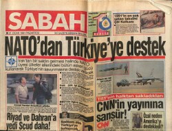 Sabah Gazetesi 21 Ocak 1991 - NATOdan Türkiyeye Destek GZ62896 - 2