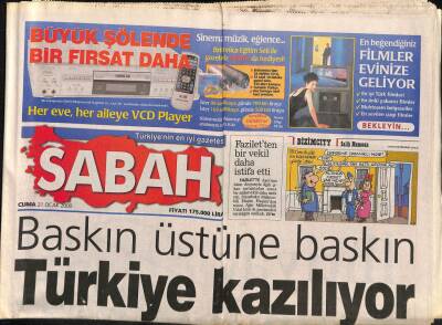 Sabah Gazetesi 21 Ocak 2000 - Ankarada da Domuz Bağıyla Öldürülen Üç Ceset Çıkarıldı GZ96700 - 1