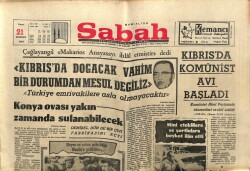 Sabah Gazetesi 21 Temmuz 1967 - Konya Ovası Yakın Zamanda Sulanabilecek GZ64154 - 2